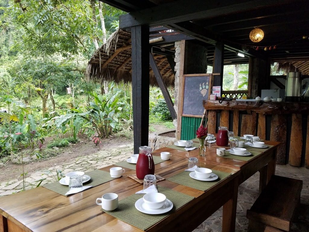 The dining area at Maquipucuna Eco Lodge